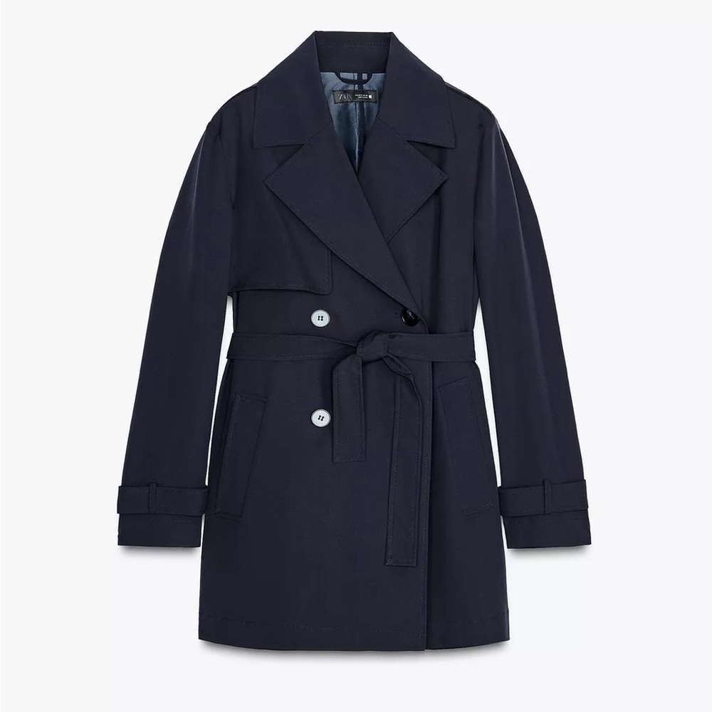 NWT ZARA BELTED MIDI TRENCH COAT SIZE XS